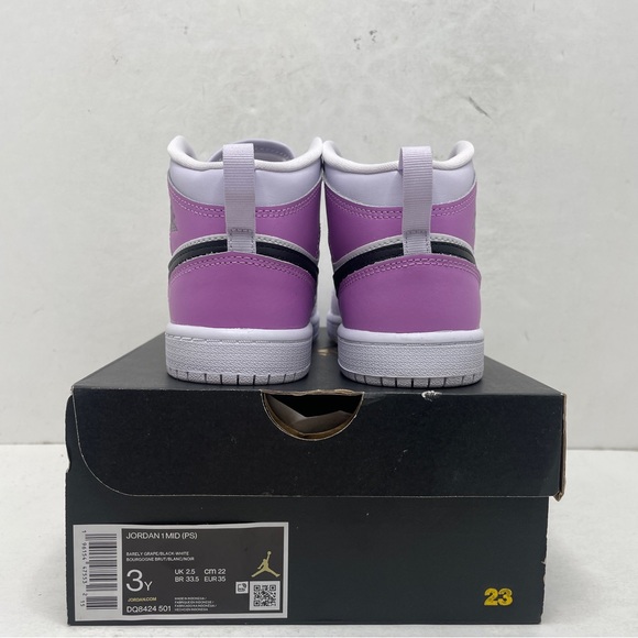 Nike Air Jordan 1 Retro Mid PS “Barely Grape” 2023 - Picture 4 of 4